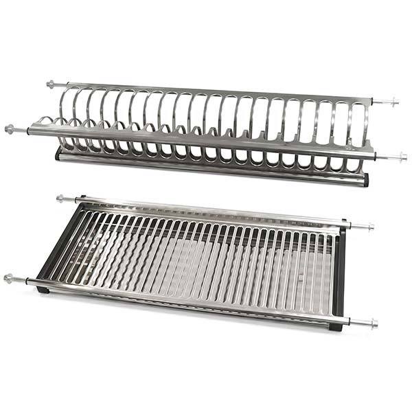 Metal Style Scolapiatti INOX con Molla e Codoli Cromato